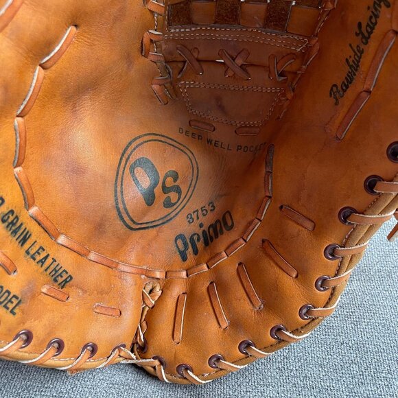 NOS Vintage 1980 Primo Leather Baseball Glove 3753 Right Handed Thrower PS - Picture 12 of 13